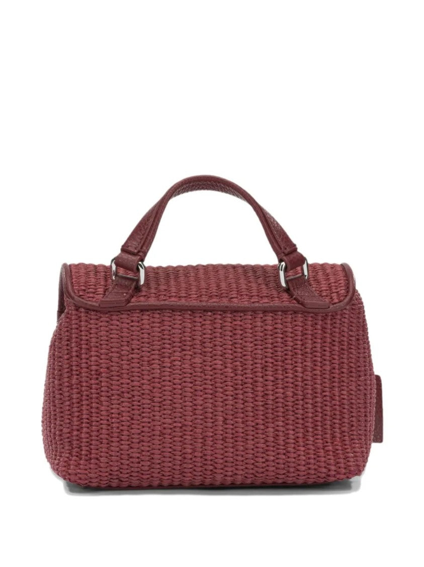 Zanellato Fuchsia Woven Texture Leather Trim Shoulder Bag