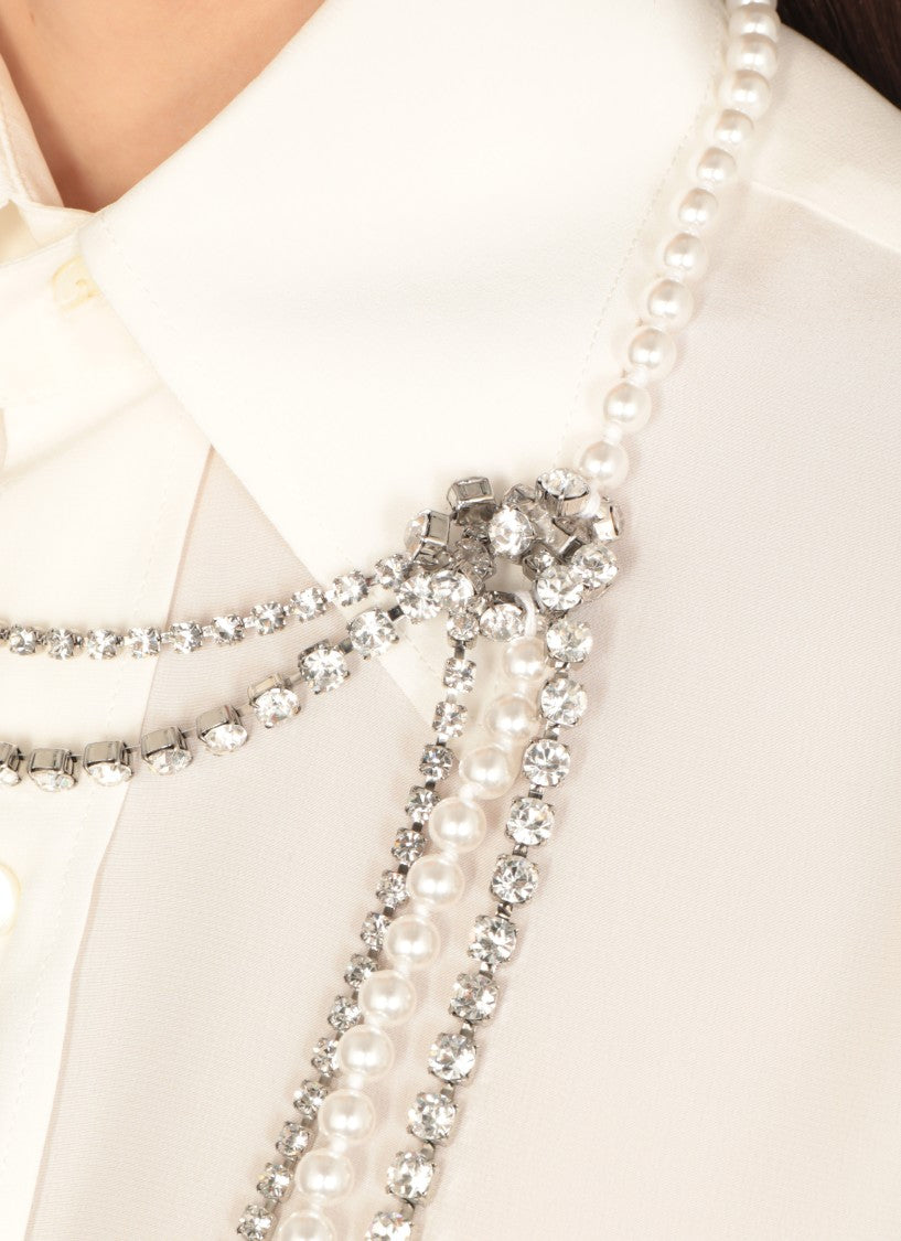 Mm6 By Maison Margiela Necklace With Synth Pearls And Strass