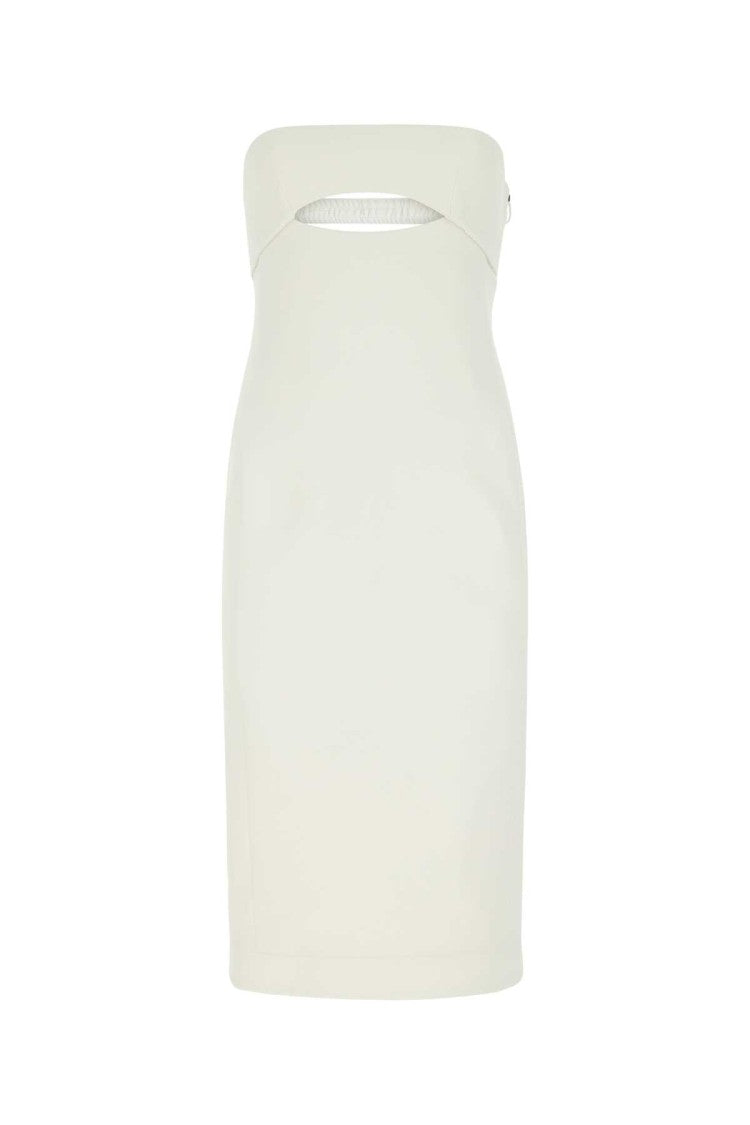 Saint Laurent White Viscose Dress