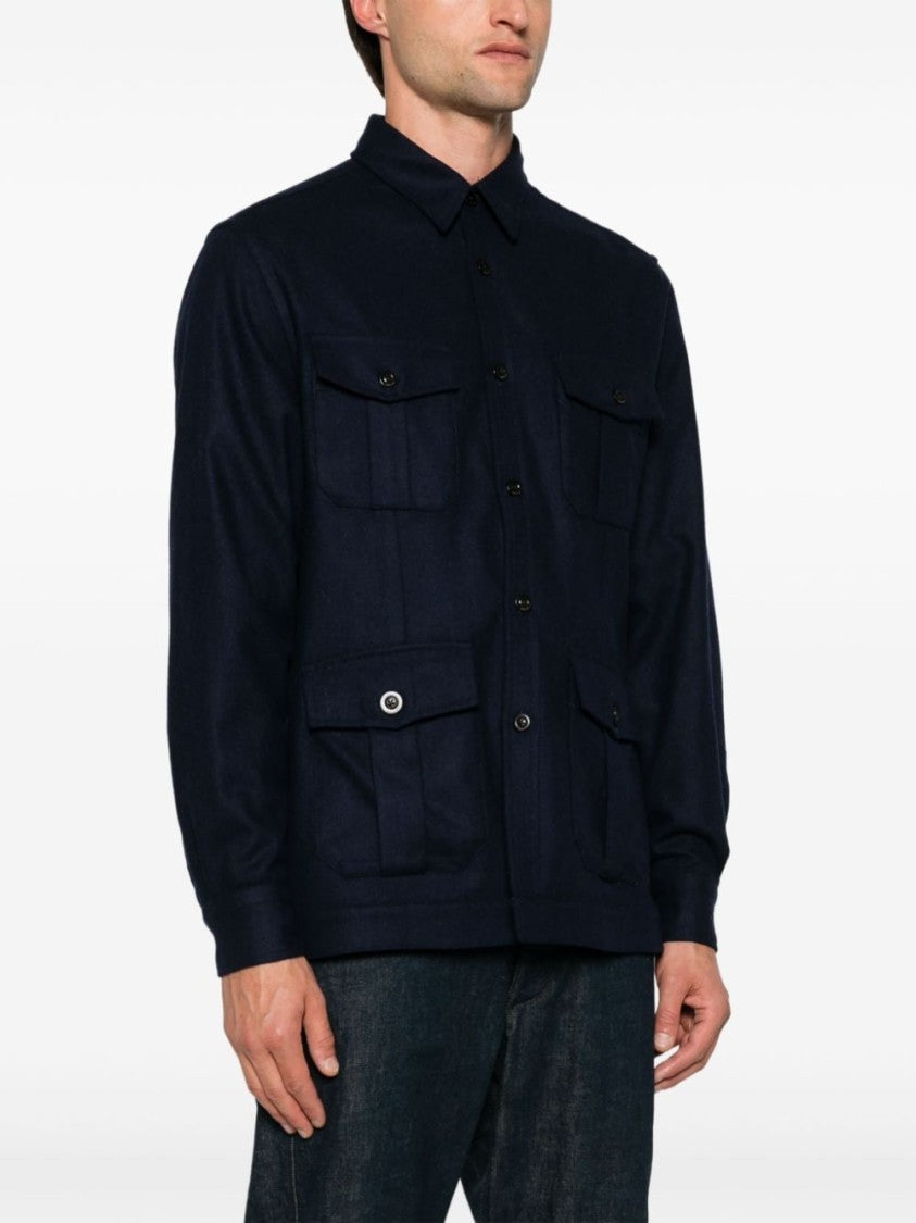 Boglioli Navy Blue Wool Jacket