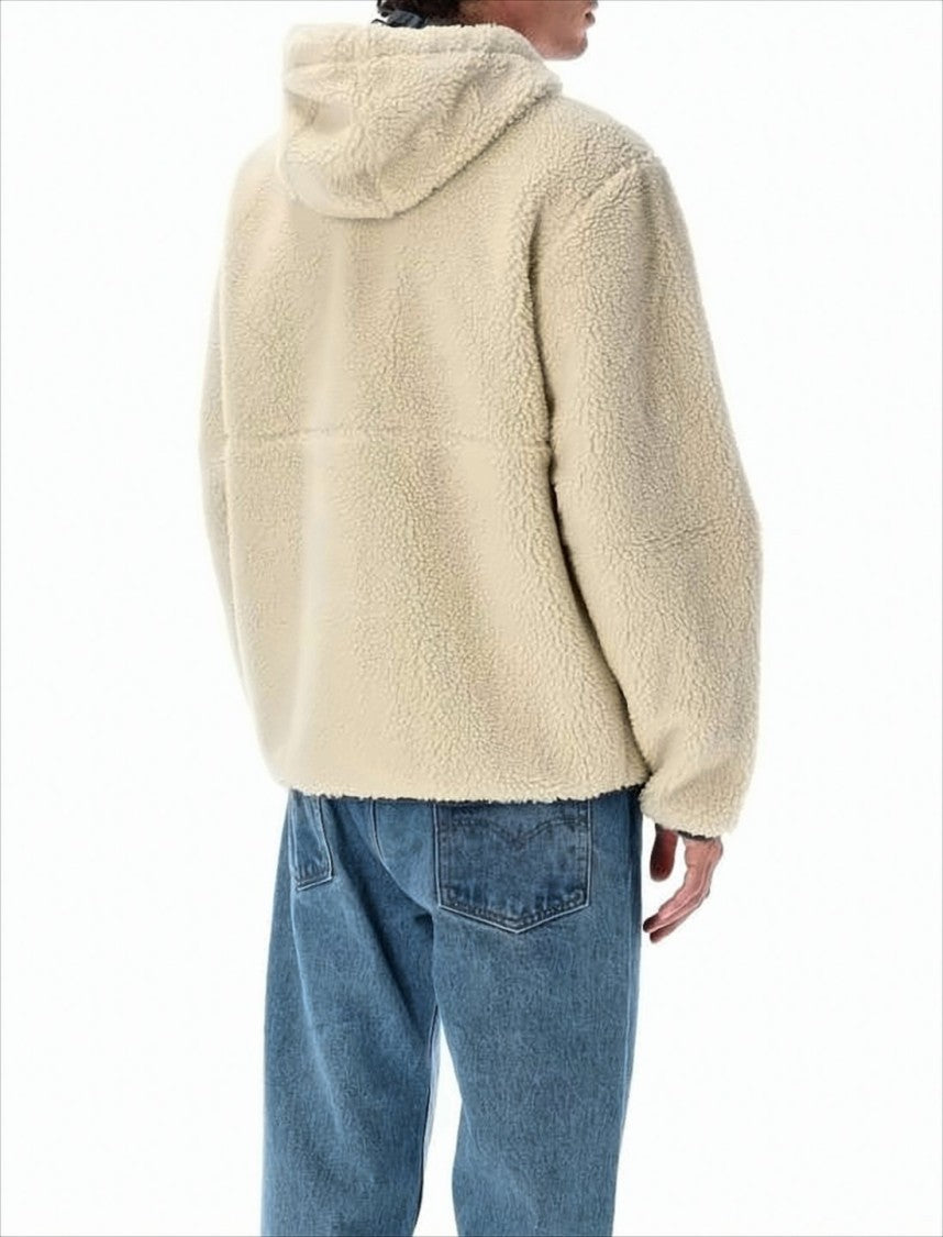 Patagonia Textured Fleece Jacket With Attached Hood