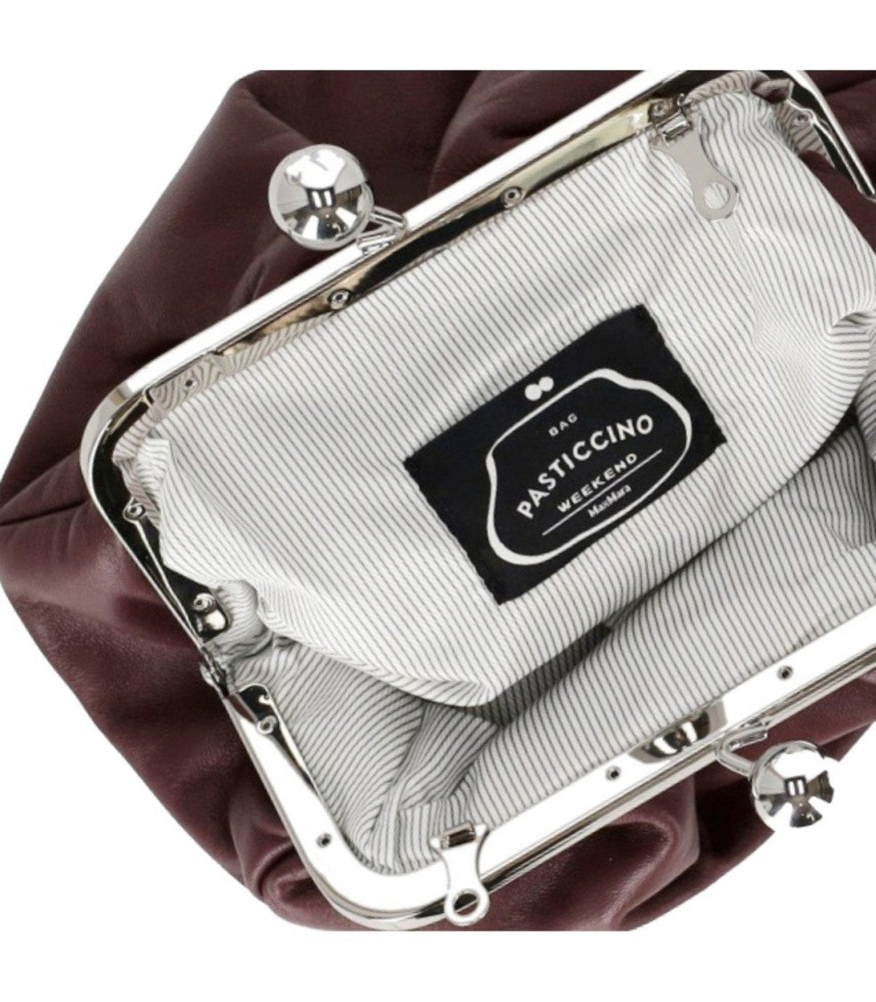 Max Mara Pasticcino Prati Small Burgundy Clutch