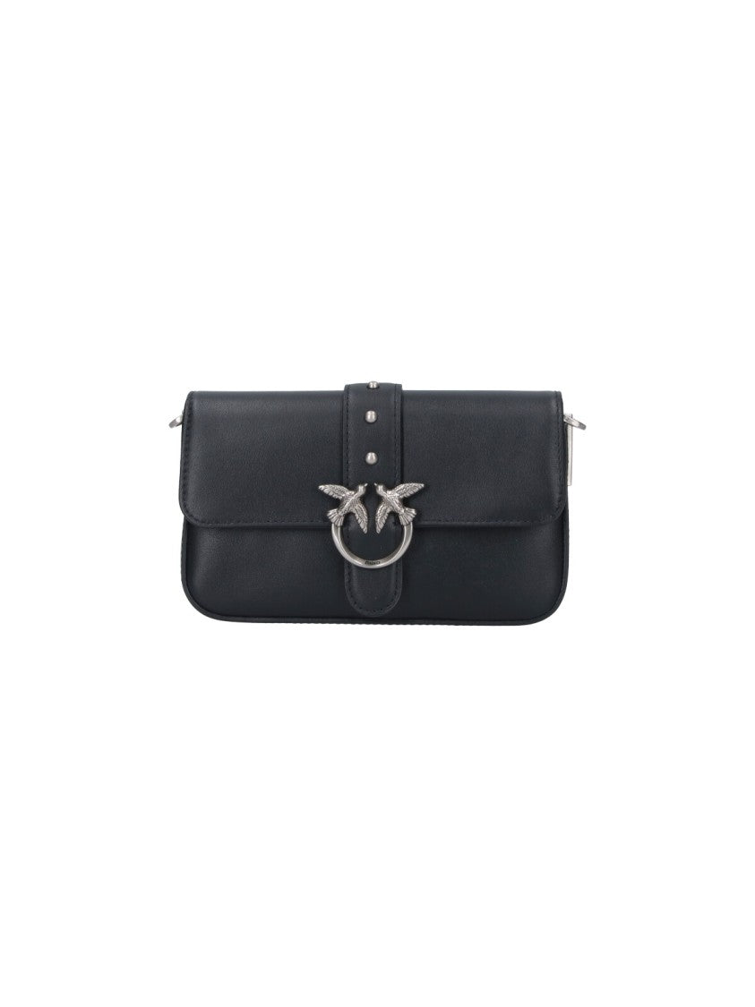 Pinko Black Love Bag Slouchy Leather Bag