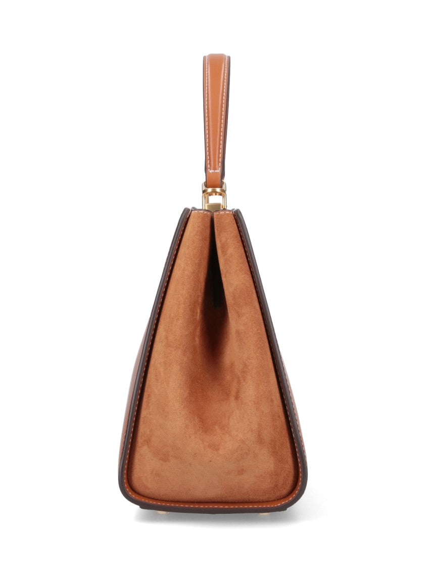 Tory Burch "Eleonor" Large Shoulder Bag, In Brown Leather