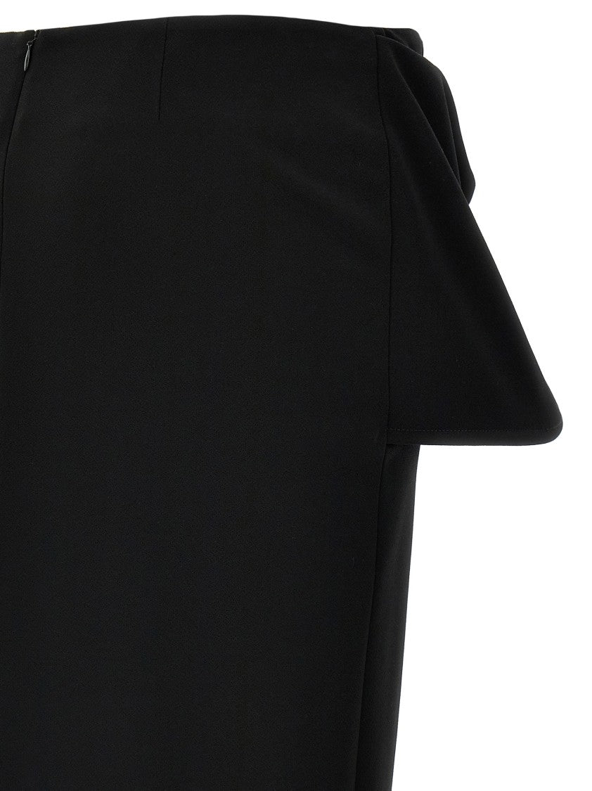 Magda Butrym Midi Skirt With Maxi 3D Floral Detail