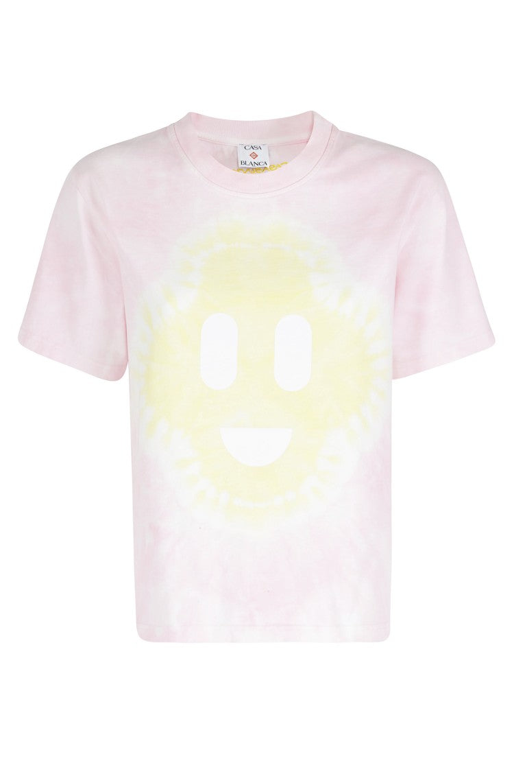 Casablanca Pink Classic Graphic-Printed Cotton T-Shirt
