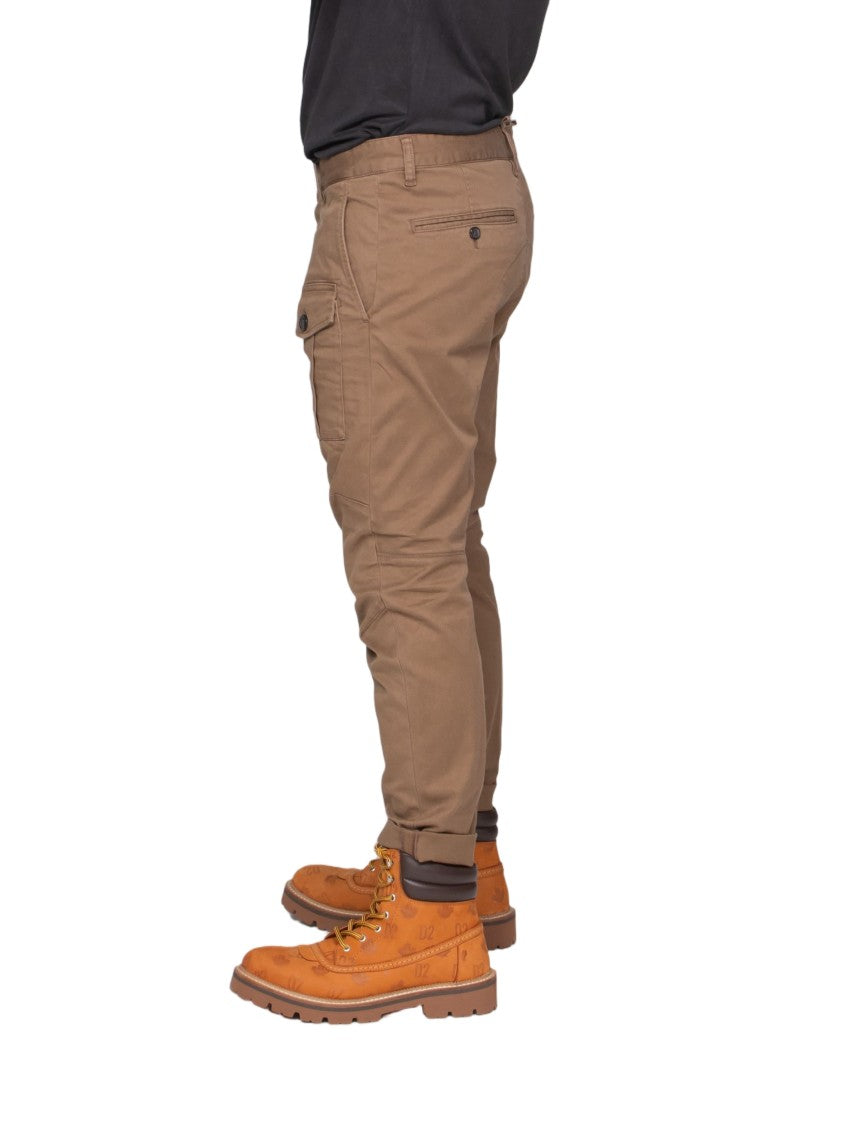 Dsquared2 Slim Fit Cargo Pants With Flap Pockets And Tapered Leg