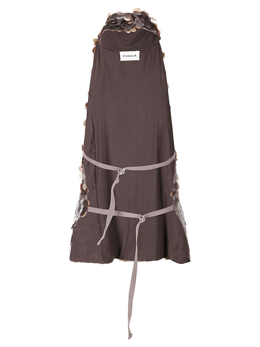 P.A.R.O.S.H. Open Back Tank Top With Sequined Front