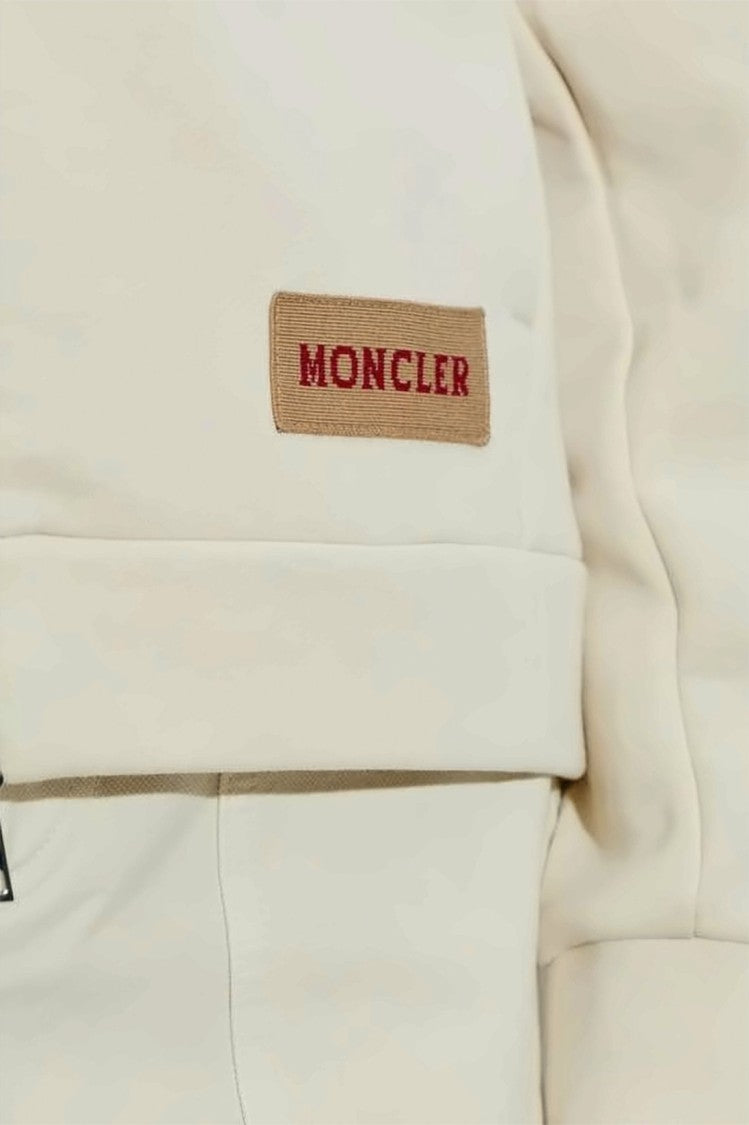 Moncler Cropped Front-Zip Hoodie With Adjustable Drawstring