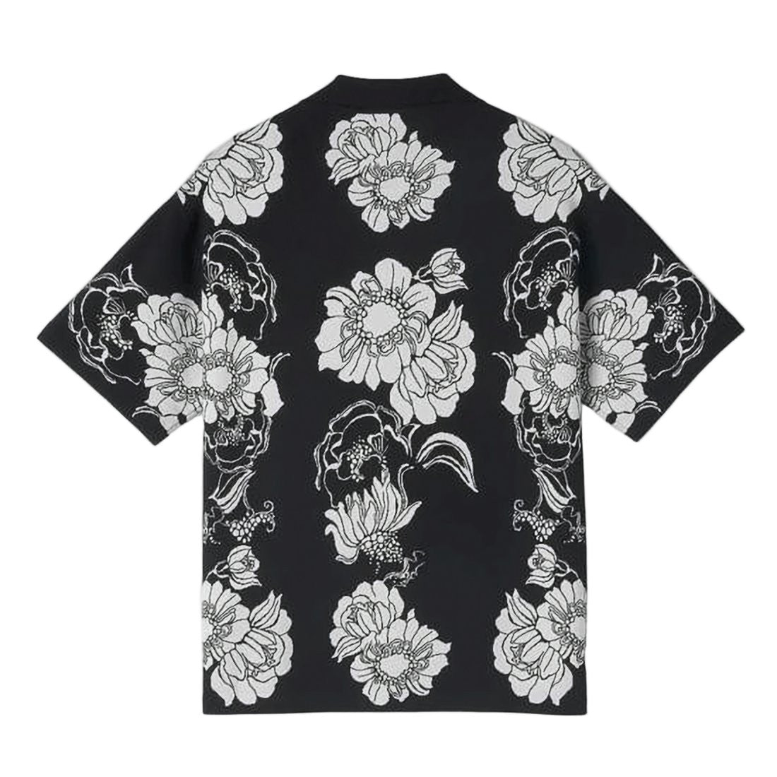 Valentino Black Floral Printed Short-Sleeved Valentino Shirt