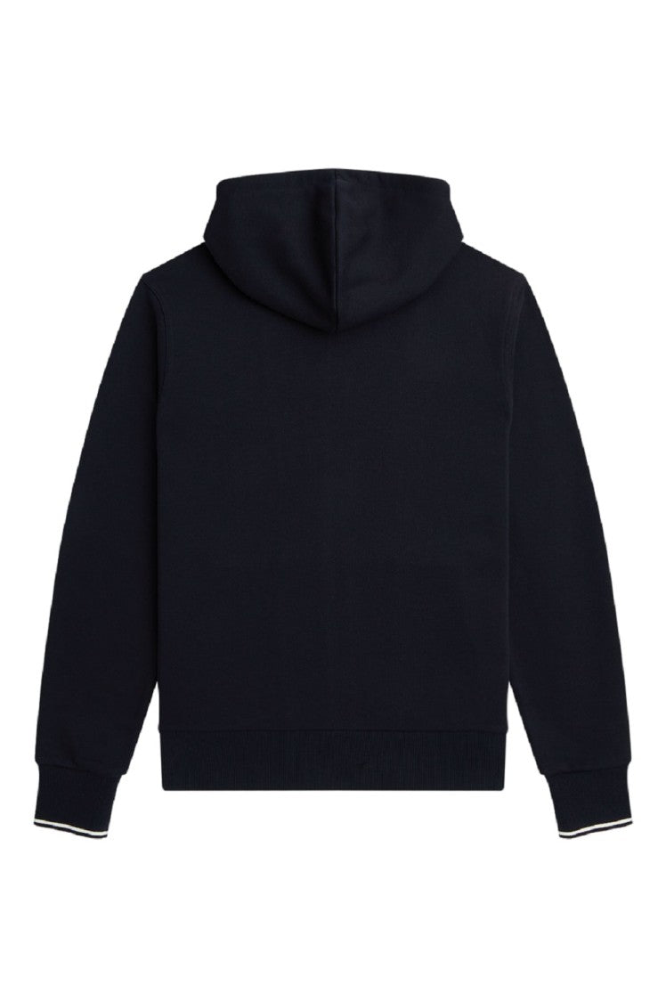 Fred Perry Full-Zip Sweatshirt With Striped Cuffs Hood