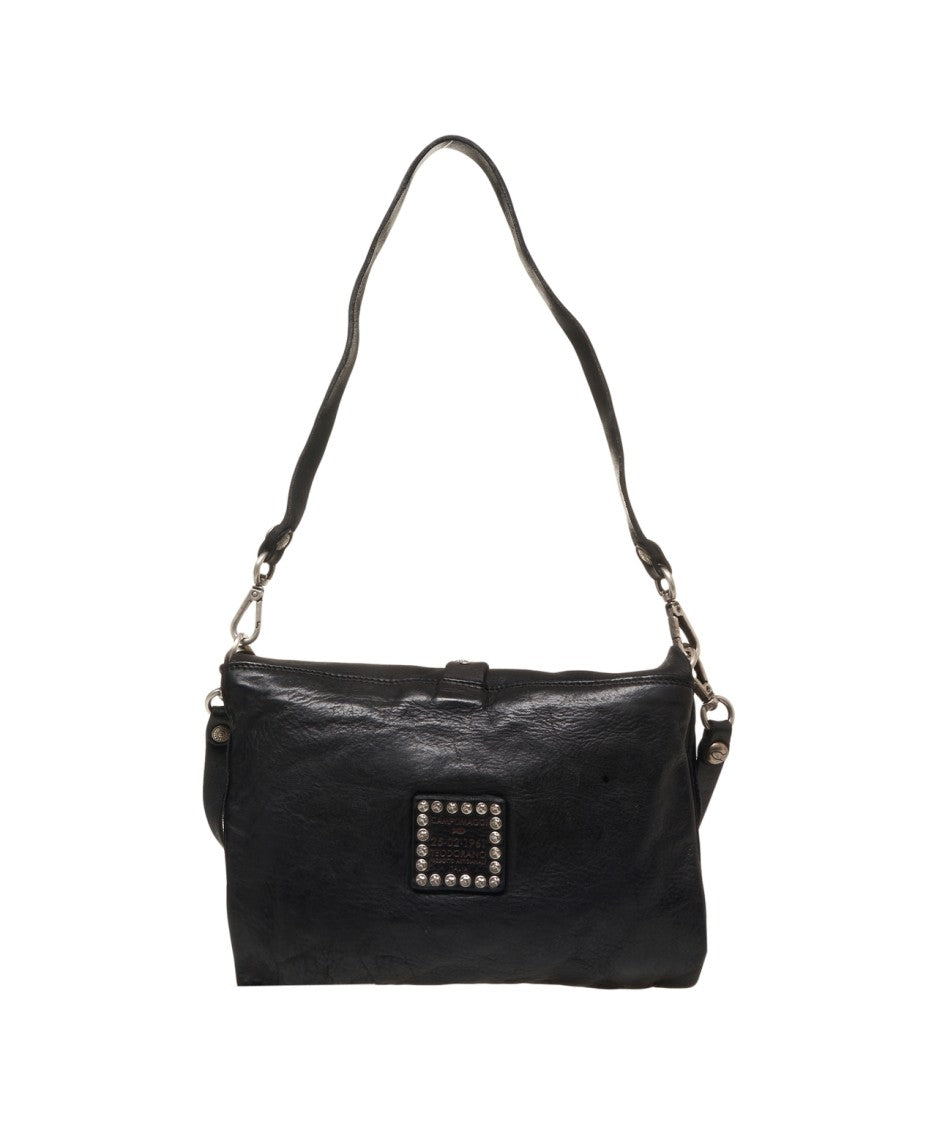 Campomaggi Crossbody Bag With Hammered Leather And Stud Details