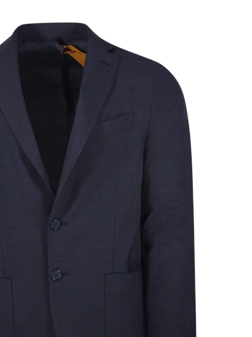 Santaniello Tailored Black Suit With Notch Lapels And Straight-Cut Trousers