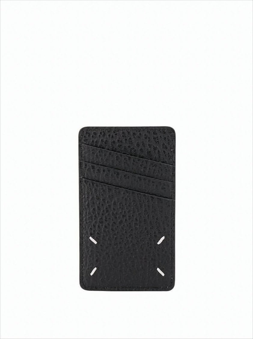 Maison Margiela Textured Calf Leather Cardholder With Numeric Logo