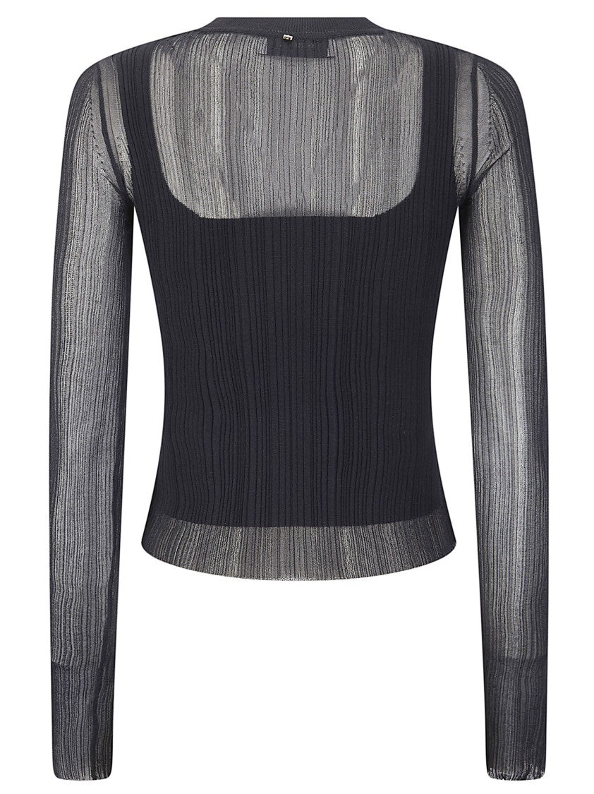 Sportmax Black Good Crew Neck Knit Top