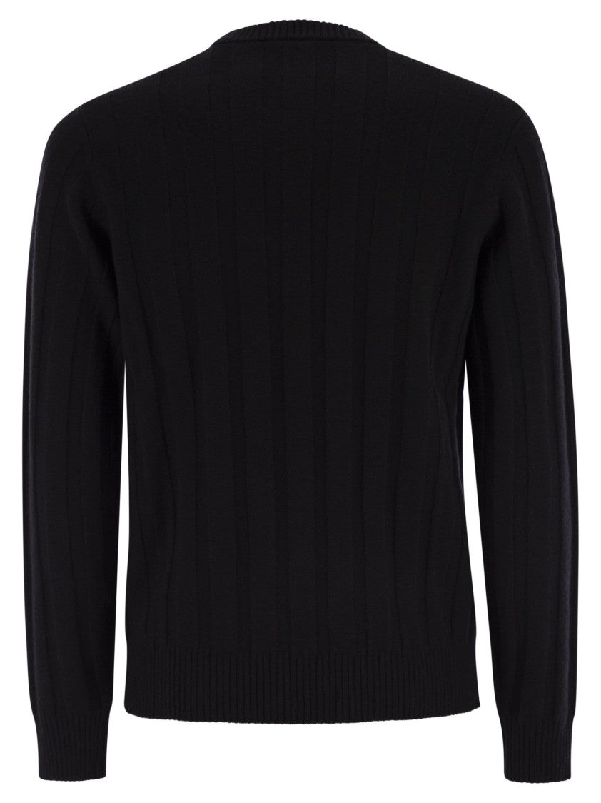 Peserico Wool And Cashmere Ribbed Jumper