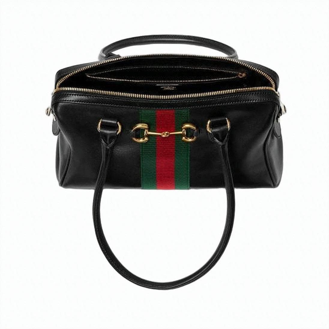 Gucci Rectangular Leather Tote Bag With Horsebit Detail And Dual Handles