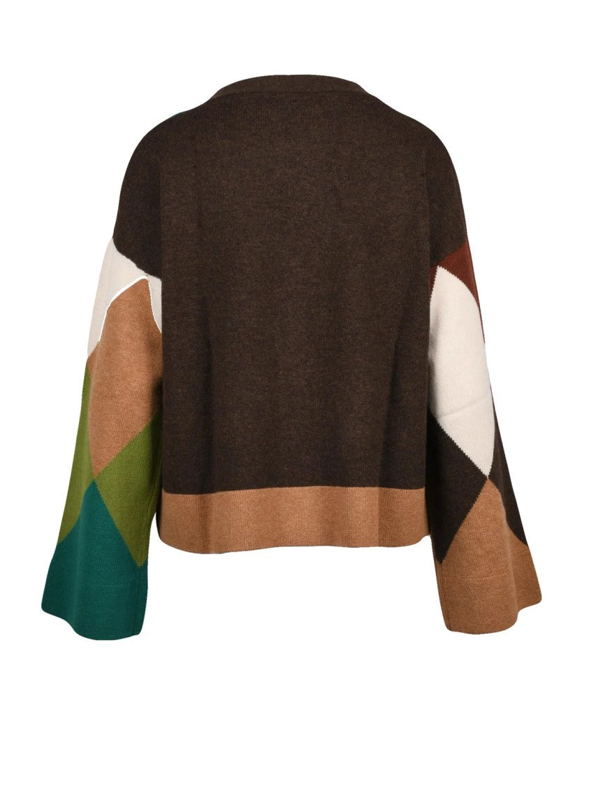 Ballantyne Multicolor Wool Button Cardigan