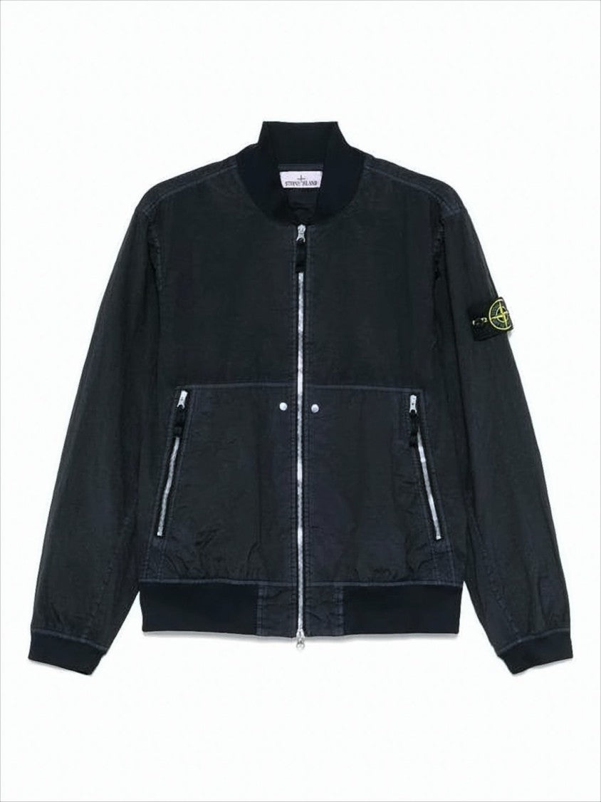 Stone Island Black Lightweight Bomber Jacket