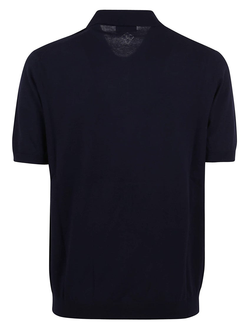 Ballantyne Refined Black Polo Neck Pullver With Silk Infusion