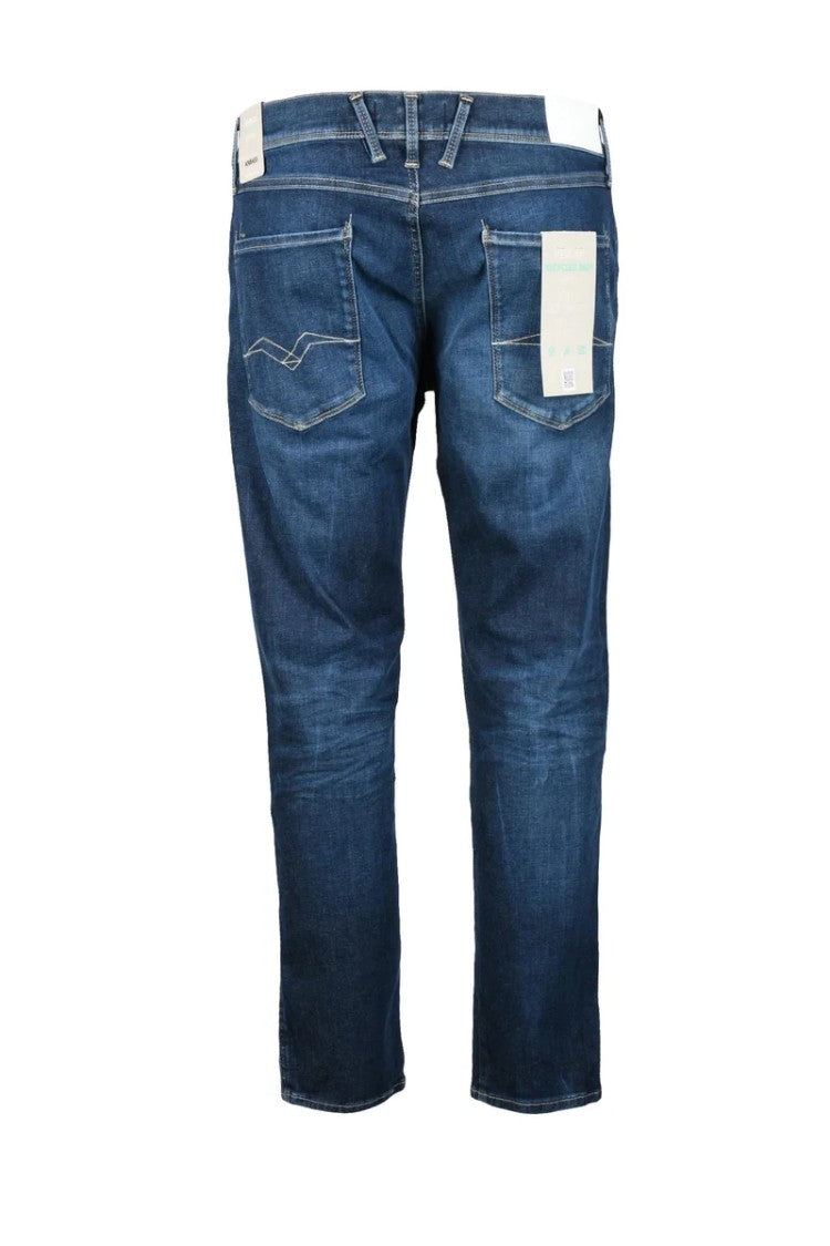 Replay Blue Men's Cotton Blend Stretch Jeans