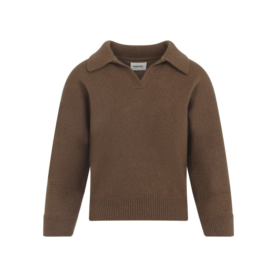 Khaite Cashmere Knit Sweater With Open Collar