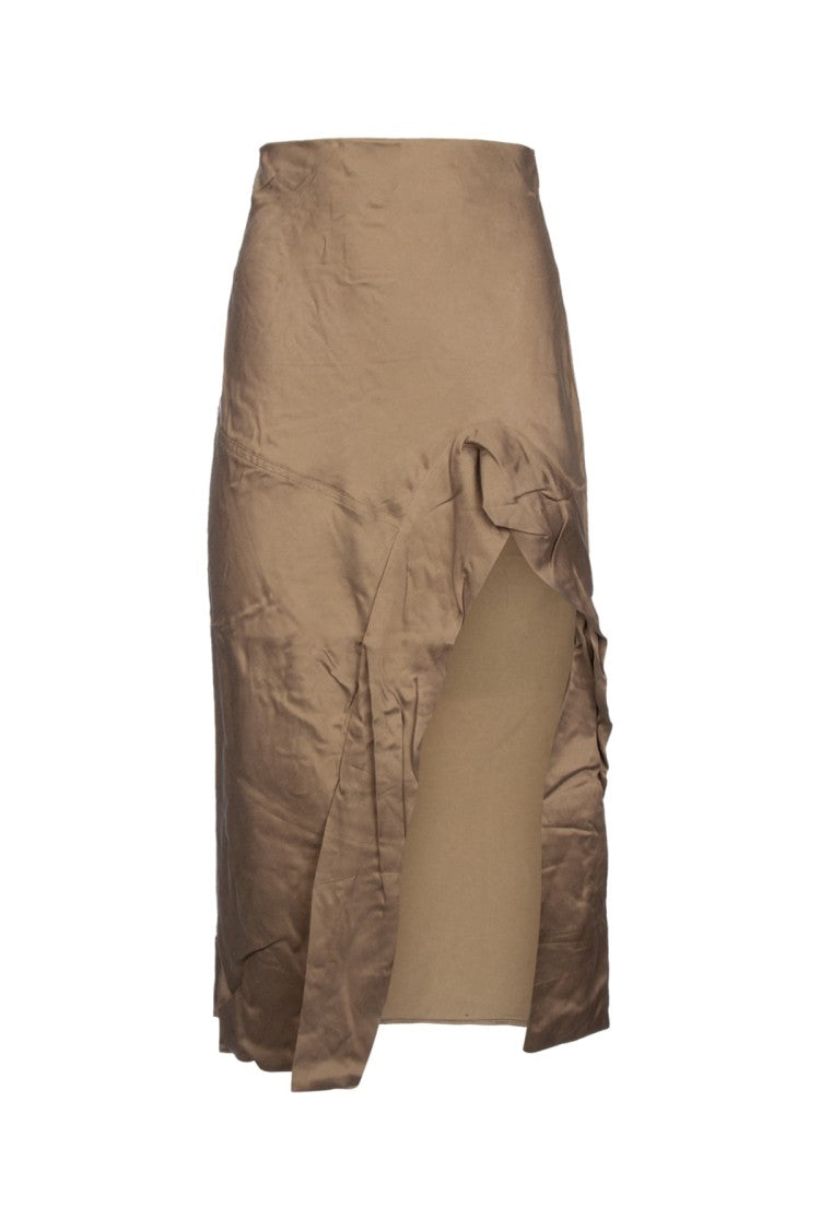 Yuzefi High-Waist Maxi Skirt With Dramatic Side Slit