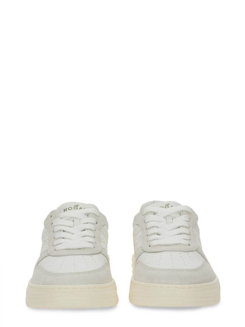 Hogan Textured Leather Sneakers