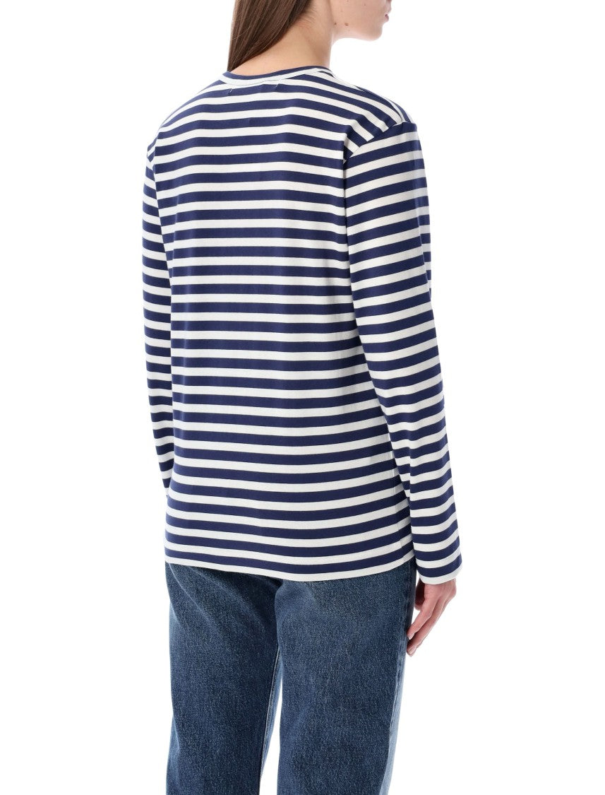 Comme Des Garçons Play Striped Navy