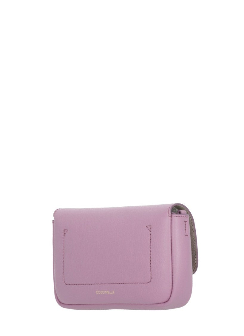 Coccinelle Compact Shoulder Bag With Flap Closure And Gold-Tone Lock