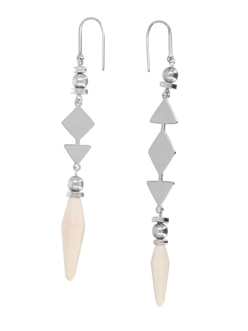 Isabel Marant Ida Geometric Brass Drop Earrings