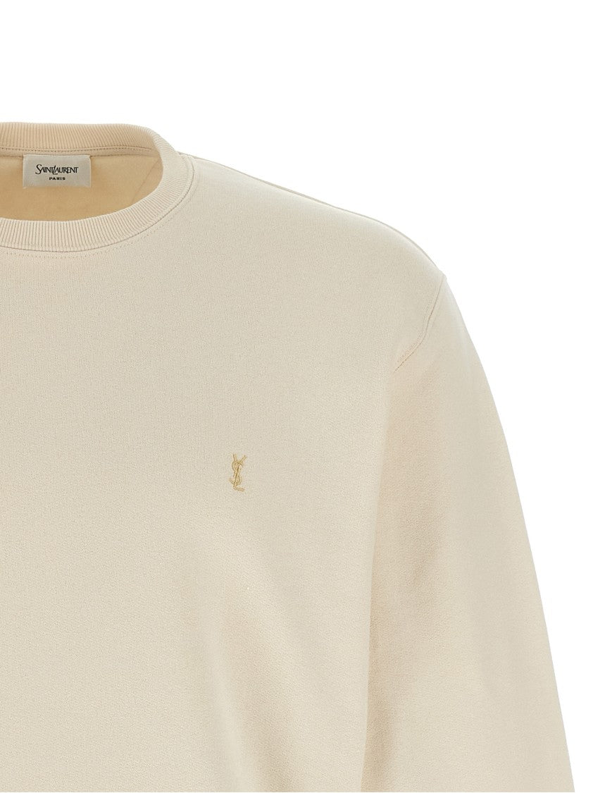 Saint Laurent 'Cassandre' Embroidered Cotton Sweatshirt
