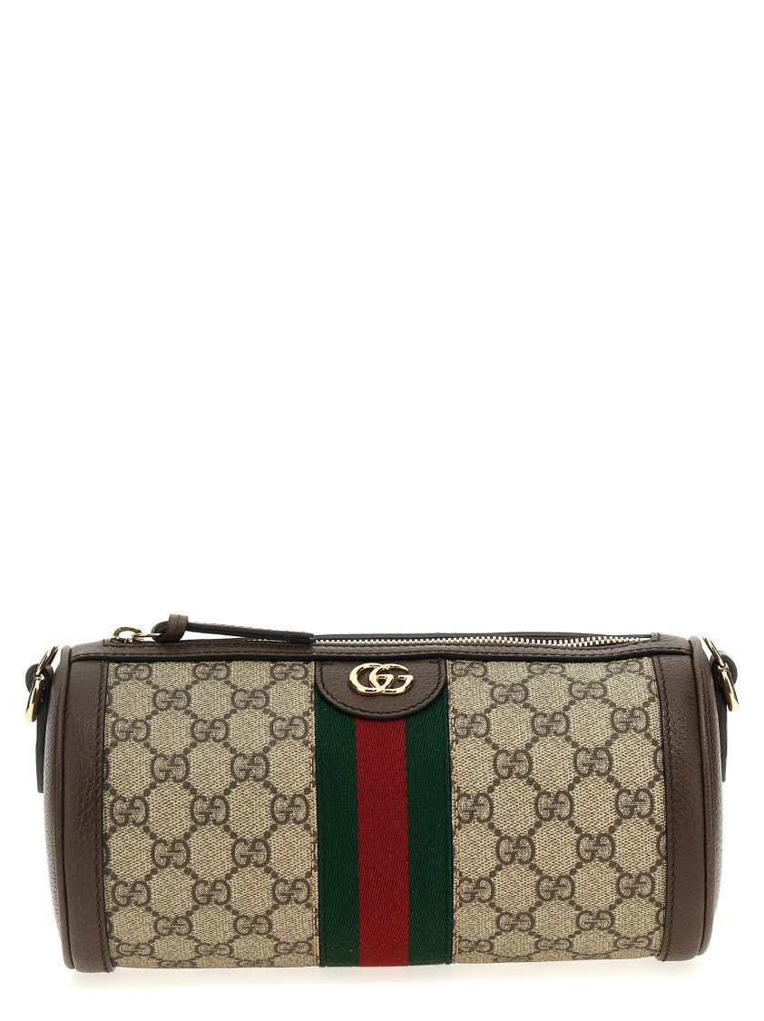 Gucci Cylindrical 'Ophidia' Handbag In Gg Supreme Fabric