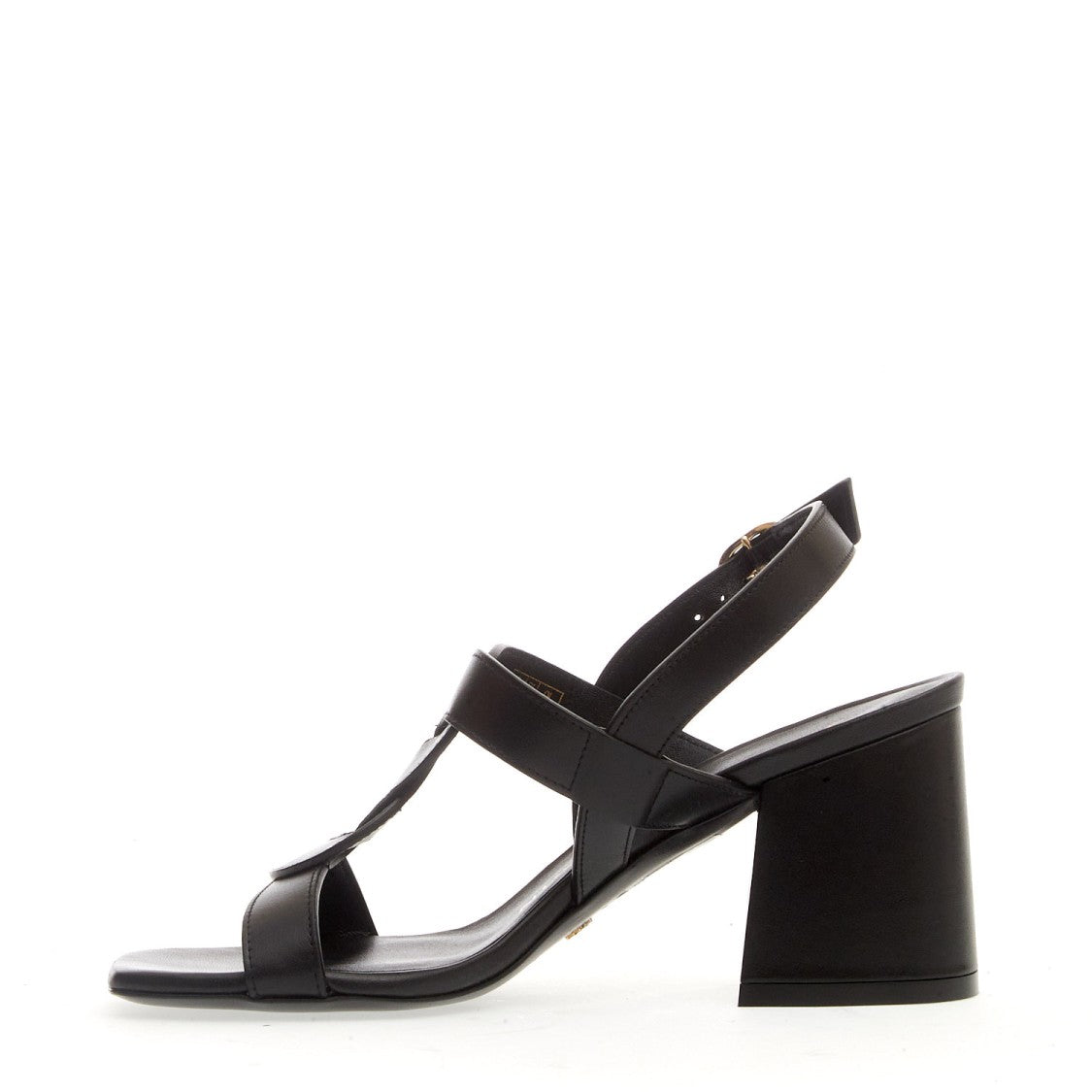 Stuart Weitzman Black Braided Leather Sandal Heel 75 Mm