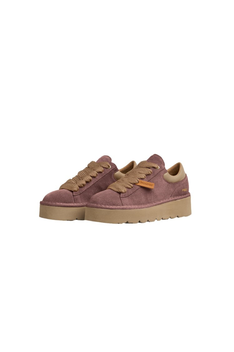 Panchic Walnut Brown Suede Sneakers