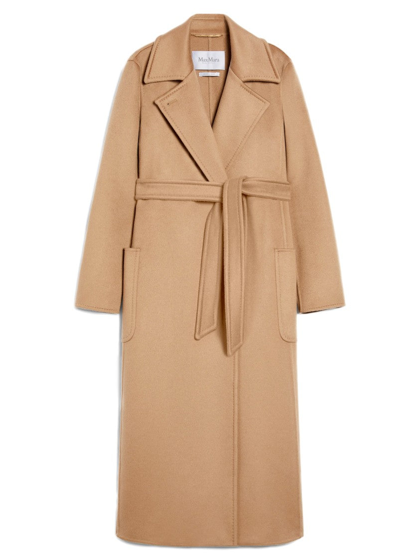 Max Mara Knee-Length Cashmere Coat With Classic Lapel