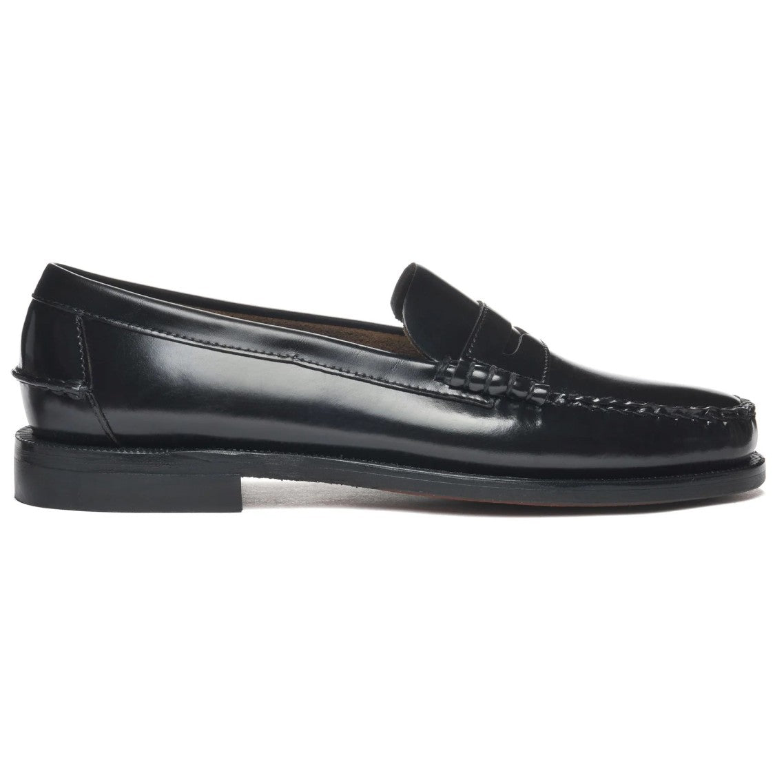 Sebago Refined Black Leather Moccasin
