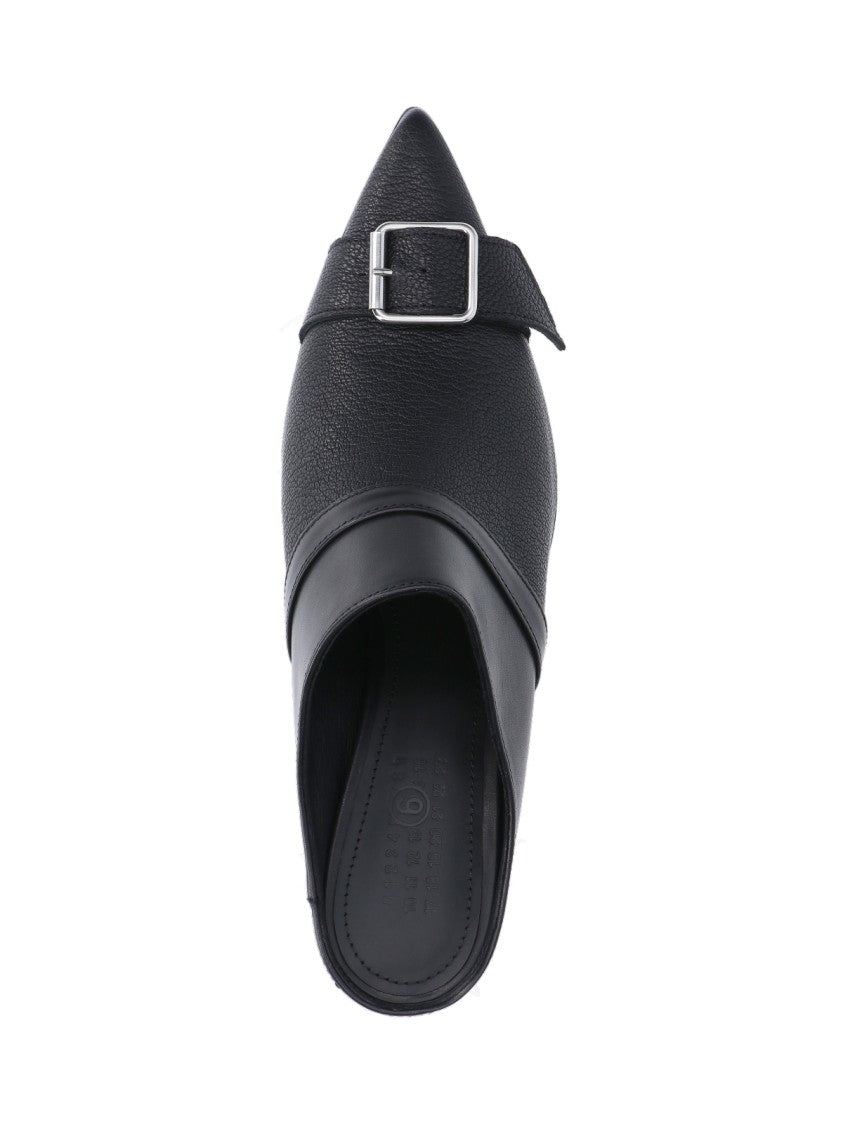 Mm6 By Maison Margiela Buckle Mules – Black