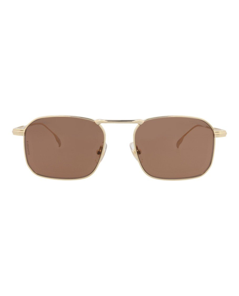Montblanc Square-Frame Metal Sunglasses With Comfortable Nose Pads