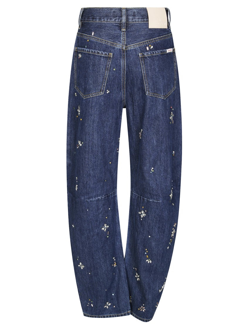 Self-Portrait Classic Straight-Leg Jeans With Mid-Rise Waist
