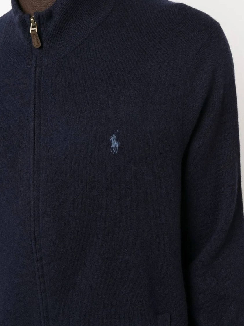 Polo Ralph Lauren Full Zip Jacket With High Collar And Minimalist Design