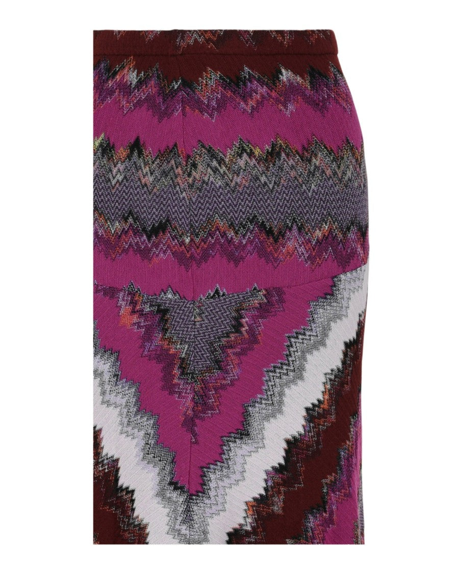 M Missoni Chevron Print Midi Skirt