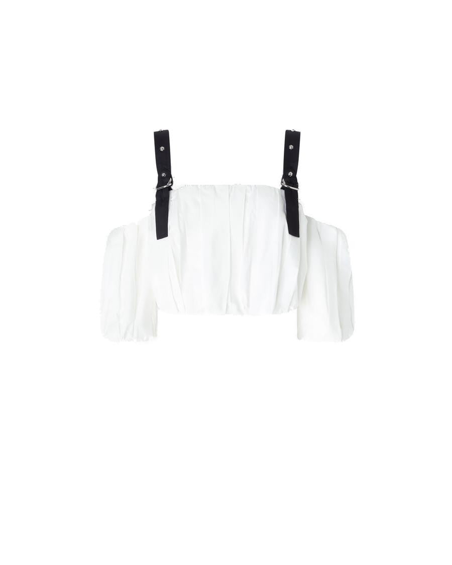 Pinko Multicolor Off-Shoulder Top With Sleeves