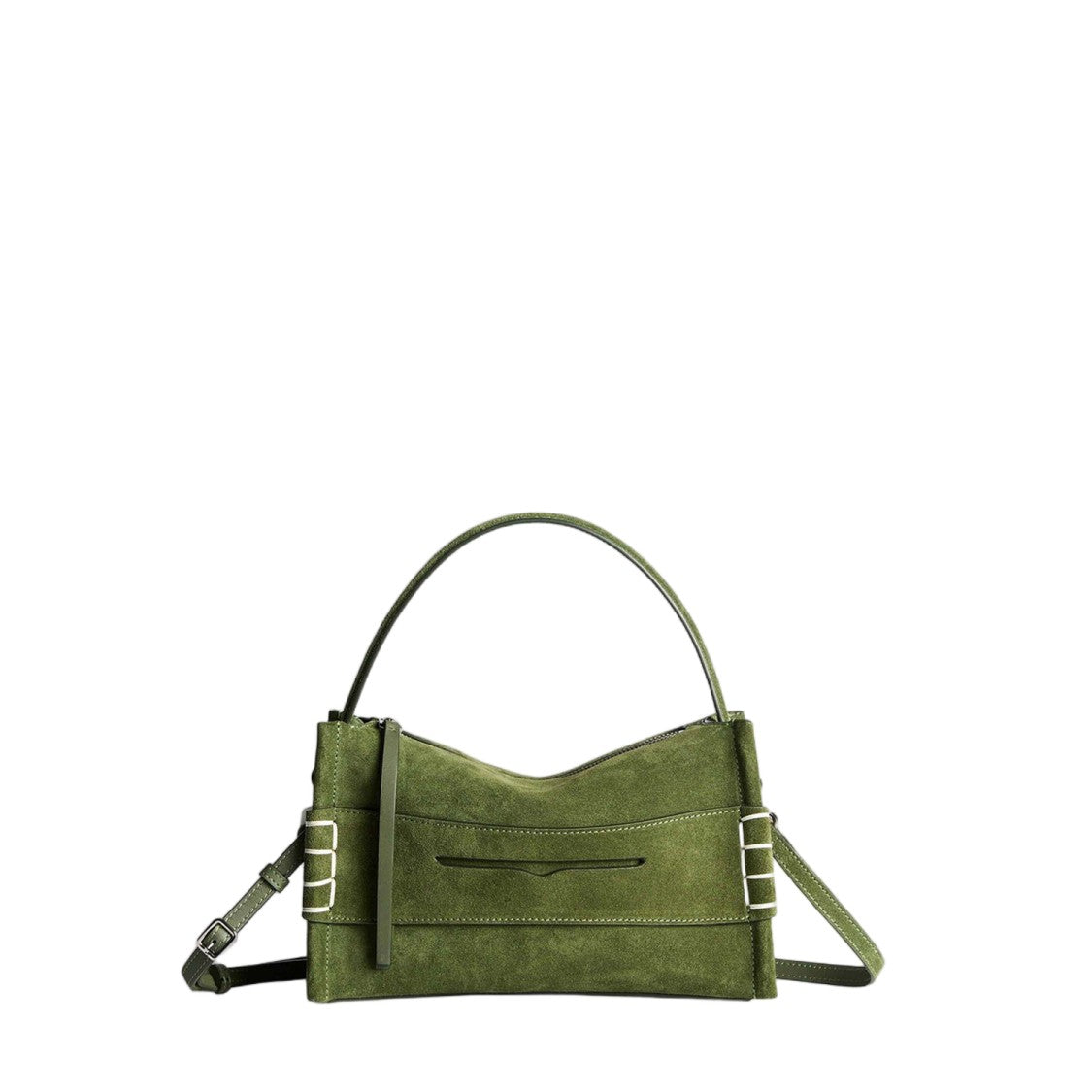 J. W. Anderson Structured Suede Bag With Top Handle And Adjustable Strap