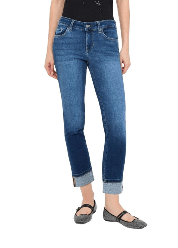 Liu Jo Cropped Medium Blue Skinny Jeans