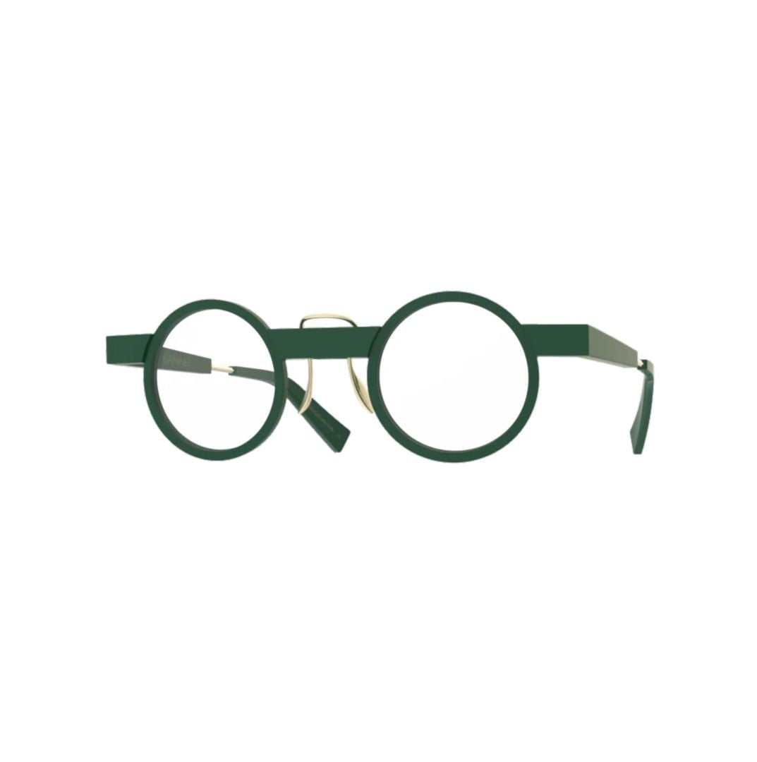 Gamine Fushimi Fsm.5Gr Round Matte Acetate Eyeglasses With Metallic Bridge