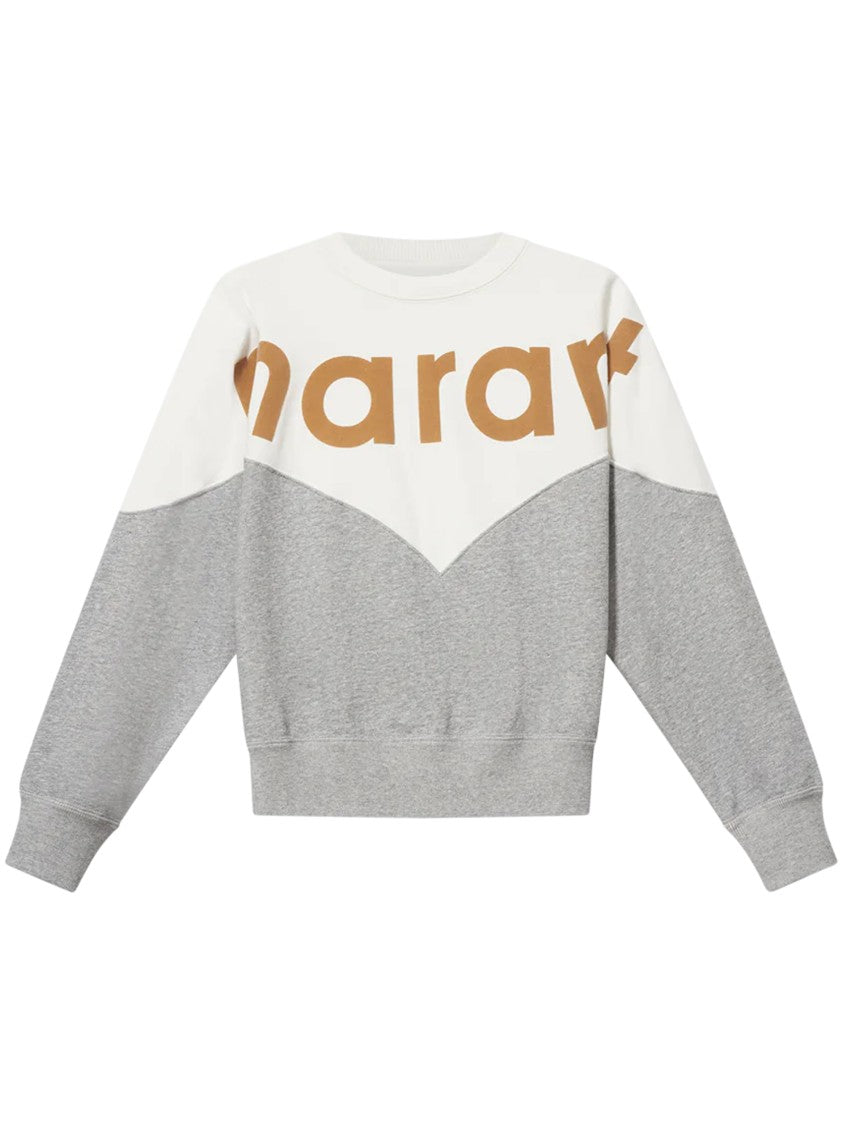 Isabel Marant Étoile Chevron-Patterned Knit Sweater With Bold Graphic