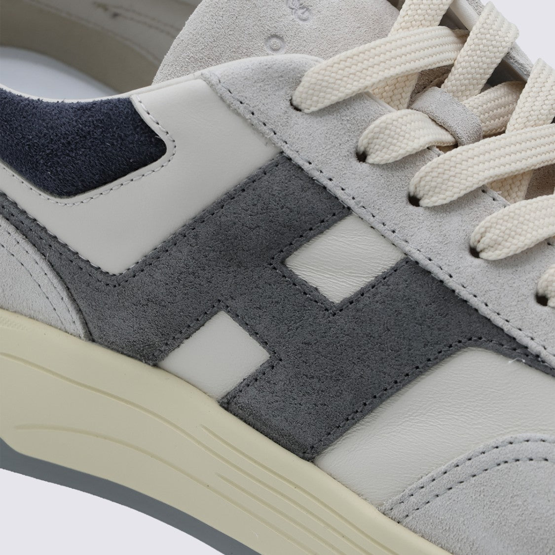 Hogan Layered Design Sneakers With Chunky Cream Sole