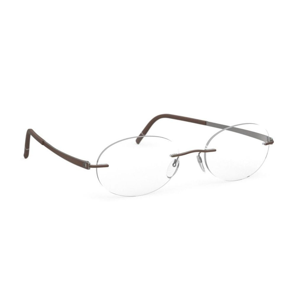 Silhouette 5529/Ga Rimless Oval Eyeglasses With Titanium Temples