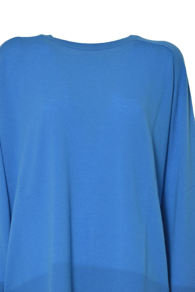 Phisique Du Role Turquoise Round Neck Pullover In Wool